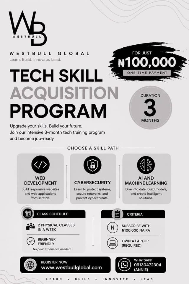 West Bull Global Tech Skill Acquisition Programme